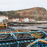 Buy canvas prints of Crab pots at Staithes by Jason Wells
