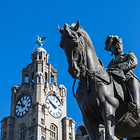 Buy canvas prints of Edward VII statue in Liverpool by Jason Wells