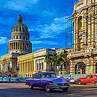 Buy canvas prints of Purple old timer along the Prado by Jason Wells