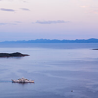 Buy canvas prints of Boats on the Peljesac Channel by Jason Wells