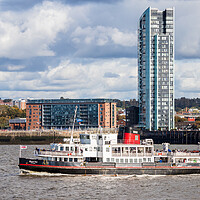 Buy canvas prints of Royal Iris travelling up the River Mersey by Jason Wells