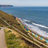 Buy canvas prints of Zig zagging paths above Whitby sands by Jason Wells