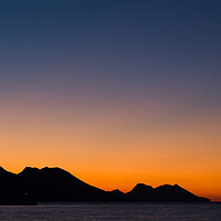 Buy canvas prints of Sunrise above the Peljesac channel by Jason Wells
