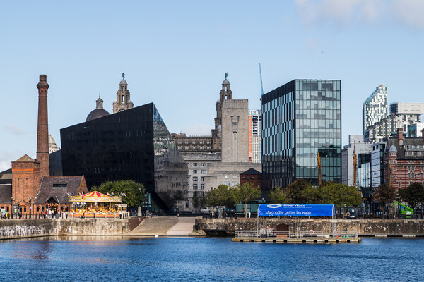 Liverpool waterfront in the autumn Picture Board by Jason Wells