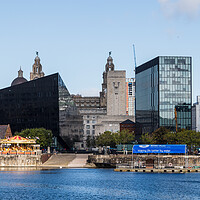 Buy canvas prints of Liverpool waterfront in the autumn by Jason Wells