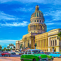 Buy canvas prints of Old timer by the Capitol Building by Jason Wells