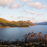 Buy canvas prints of Slopes and vine yards on the Peljesac Peninsula by Jason Wells