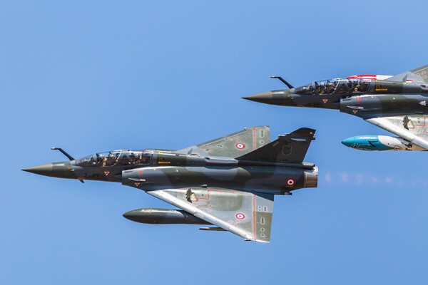 French Mirage 2000D pair Picture Board by Jason Wells
