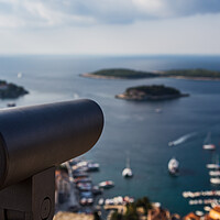 Buy canvas prints of Telescope overlooking Hvar Town by Jason Wells