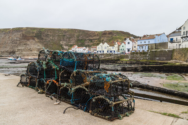 Crab and lobster pots in Staithes Picture Board by Jason Wells