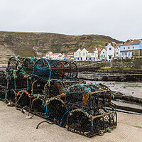 Buy canvas prints of Crab and lobster pots in Staithes by Jason Wells