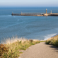 Buy canvas prints of Pathway down to Whitby sands by Jason Wells