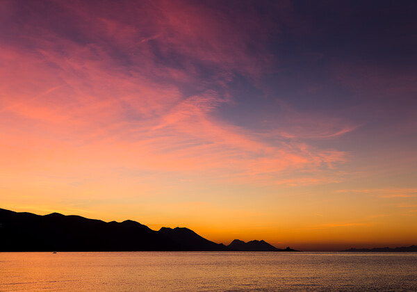 Sunrise on the Peljesac Riviera Picture Board by Jason Wells