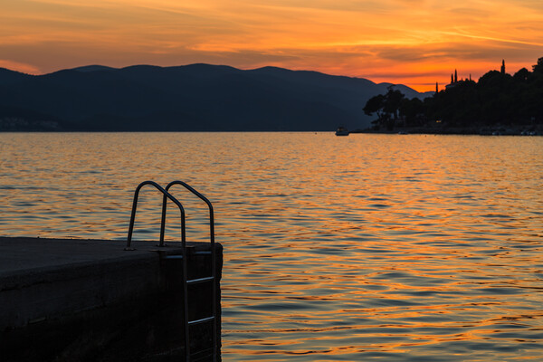 Inviting steps into the Peljesac channel Picture Board by Jason Wells