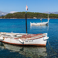 Buy canvas prints of Small fishing boats in Korcula by Jason Wells
