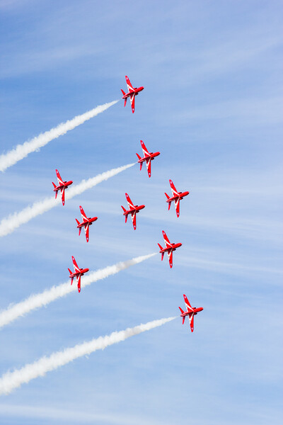 Portrait crop of the Red Arrows Picture Board by Jason Wells