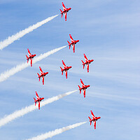 Buy canvas prints of Portrait crop of the Red Arrows by Jason Wells