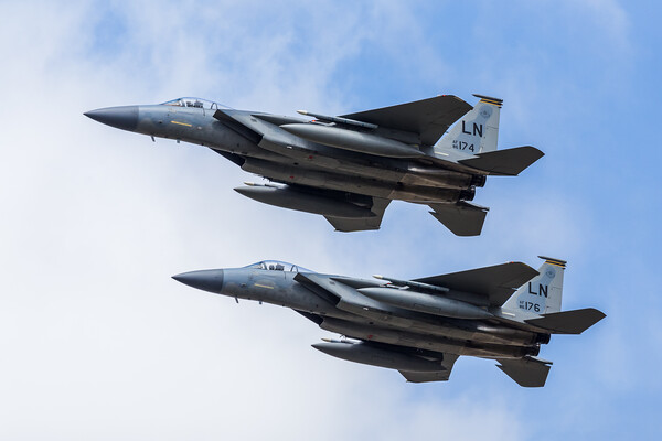 USAF F-15C Eagle pair Framed Print by Jason Wells