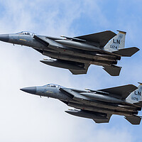 Buy canvas prints of USAF F-15C Eagle pair by Jason Wells