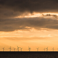 Buy canvas prints of Windmills at dusk by Jason Wells