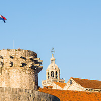 Buy canvas prints of Croatian flag on Large Governors Tower by Jason Wells