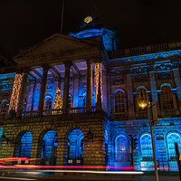 Buy canvas prints of Traffic trails in front of the Liverpool Town Hall by Jason Wells
