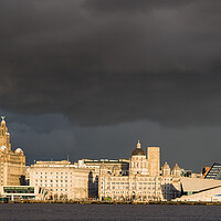Buy canvas prints of Dramatic clouds over the Liverpool skyline by Jason Wells