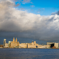 Buy canvas prints of Clouds pass over the Liverpool skyline by Jason Wells