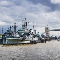 Buy canvas prints of HMS Belfast in London by Jason Wells