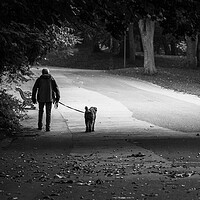 Buy canvas prints of Walking the dog by Jason Wells