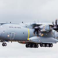 Buy canvas prints of A400M Atlas fills the frame as it comes into land by Jason Wells