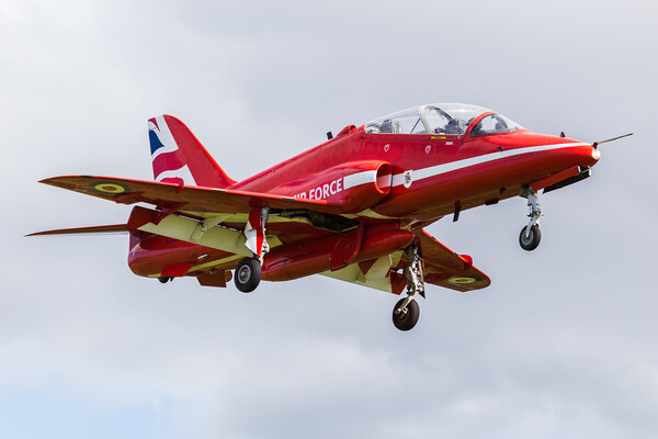 Red Arrow descends into Liverpool airport Picture Board by Jason Wells