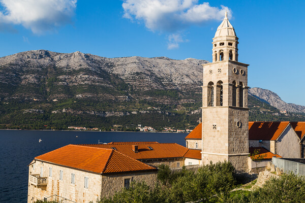 Bell tower outside the Old Town of Korcula Picture Board by Jason Wells