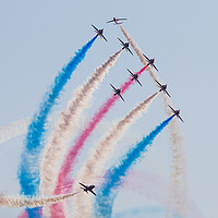 Buy canvas prints of Red Arrows performing the Tornado by Jason Wells