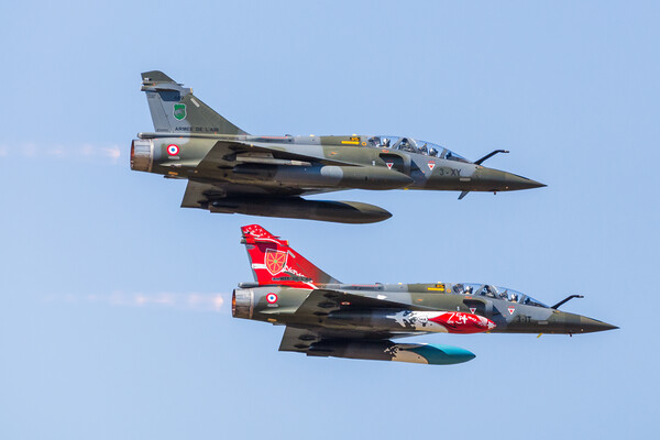 French Air Force Mirage 2000D pair Picture Board by Jason Wells