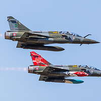 Buy canvas prints of French Air Force Mirage 2000D pair by Jason Wells
