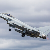Buy canvas prints of RAF Typhoon FGR.4 performance takeoff by Jason Wells