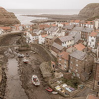 Buy canvas prints of Faded colours of Staithes by Jason Wells