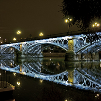 Buy canvas prints of Sevilla - Spain - Triana Bridge by Night by Carlos Alkmin