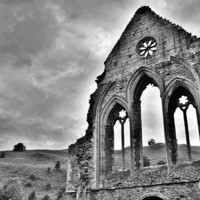 Buy canvas prints of Valle Crucis Abbey by David Berrisford