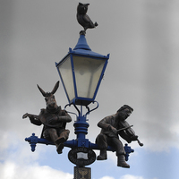 Buy canvas prints of Stratford Upon Avon,Street lamp by Ann Collins