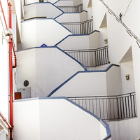 Buy canvas prints of Zig zag Staircase by David Knowles
