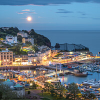 Buy canvas prints of Torquay By Moonlight by John Fowler