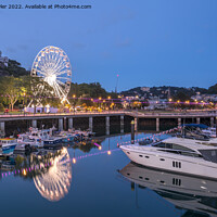 Buy canvas prints of  Torquay Harbour at Twilight by John Fowler
