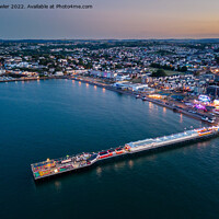 Buy canvas prints of Paignton Pier at Twilight by John Fowler