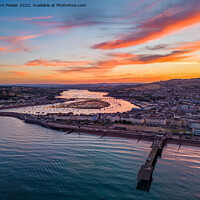Buy canvas prints of  Teignmouth Sunset by John Fowler