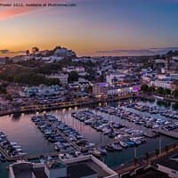 Buy canvas prints of Torquay Harbour At Twilight by John Fowler