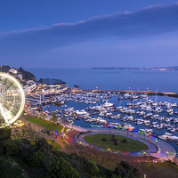 Buy canvas prints of Torquay Harbour and Wheel by John Fowler