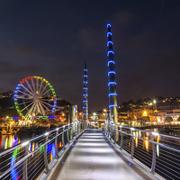 Buy canvas prints of Torquay at Night by John Fowler
