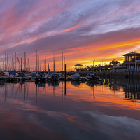Buy canvas prints of Torquay Harbour Sunset by John Fowler